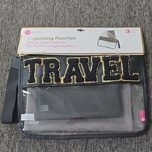 MIAMICA Black Travel Organizing Pouches